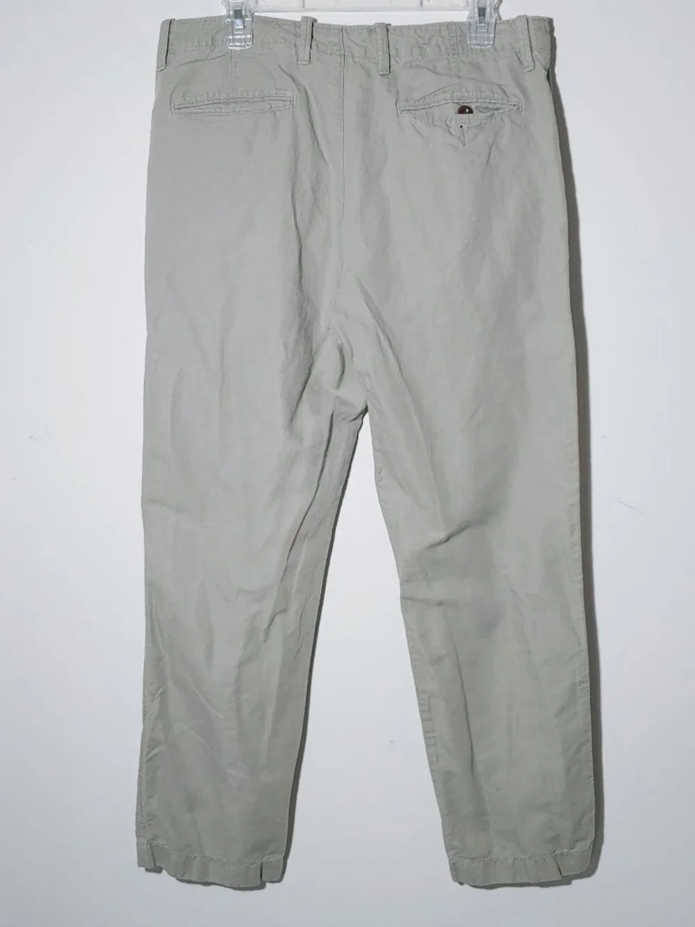 J.Crew Linen Cotton Blend Pants Size 32W 30L Oatmeal Cream Regular Fit